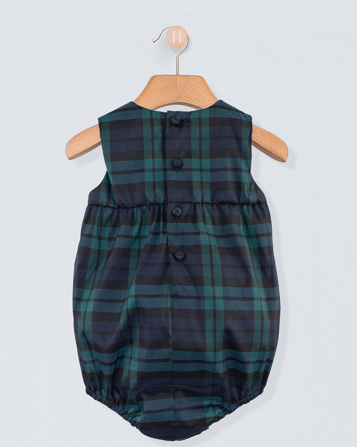 Kensington Holiday Black Watch Plaid Romper